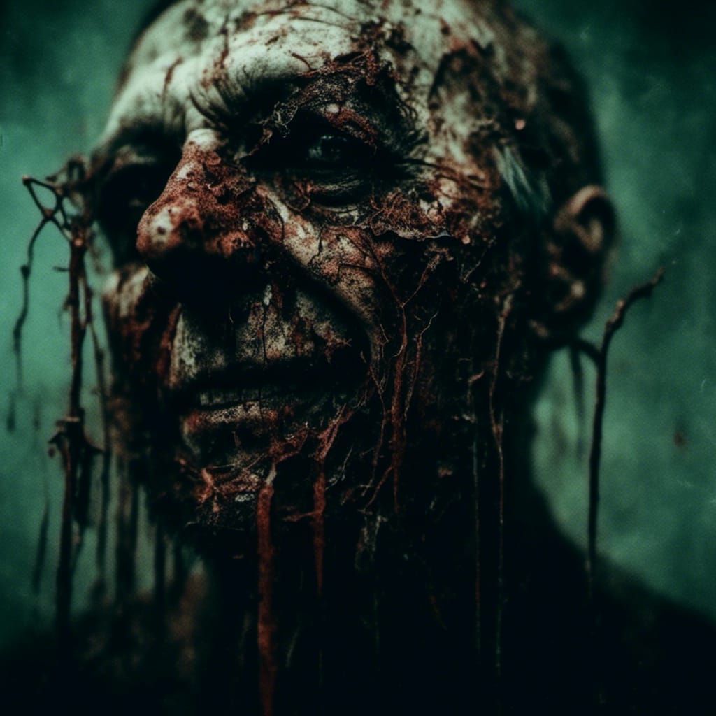 Macabre Portrait in High-Fashion Style