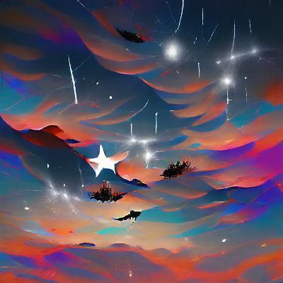 Starlit Sky Digital Illustration