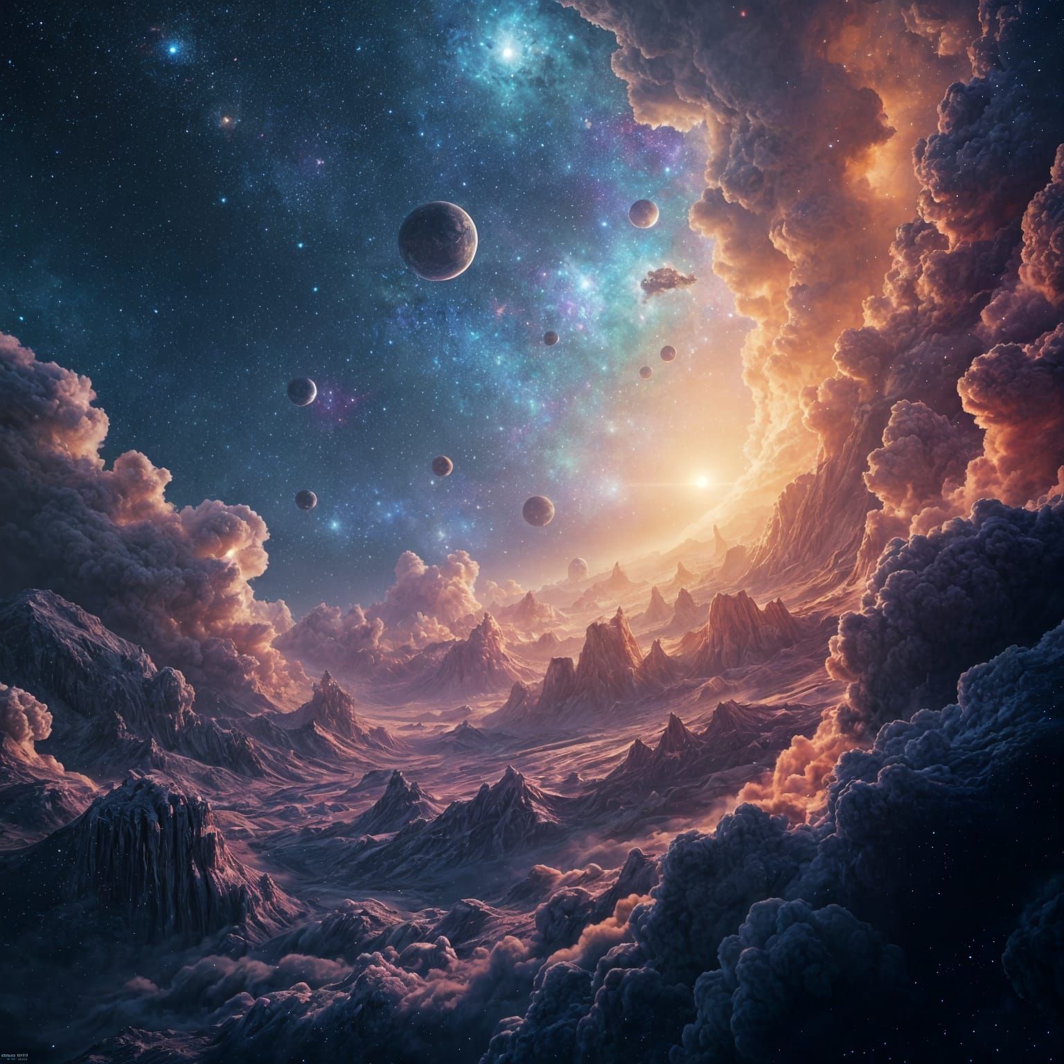 A New Universe of Galaxies: Detailed Matte Painting