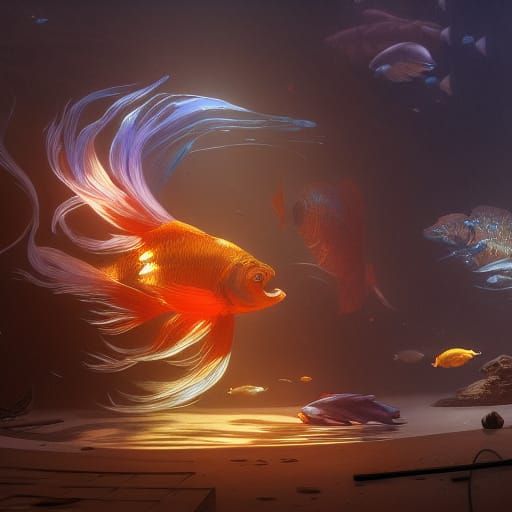 Fish in Aquarium: 8K Resolution Concept Art