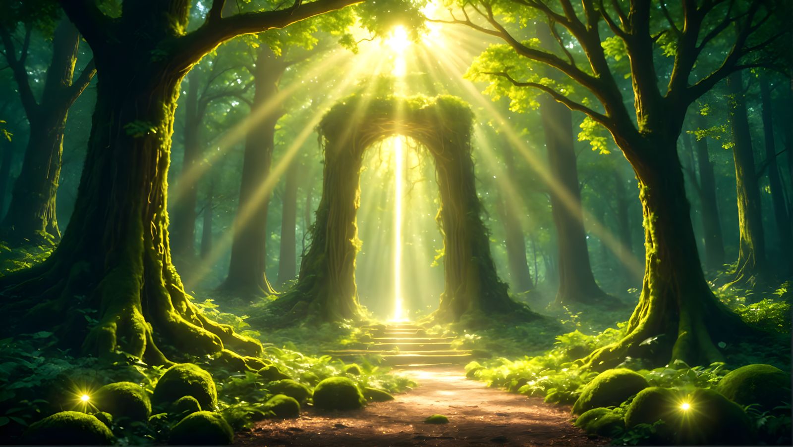 Ethereal Sanctuary in Golden Light