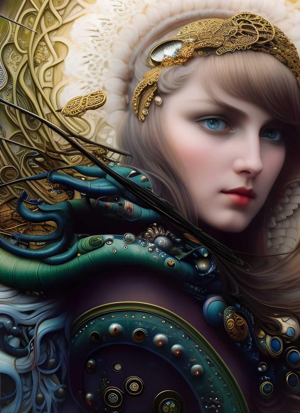 Gaia Butterfly Concept Art in Rococo Style