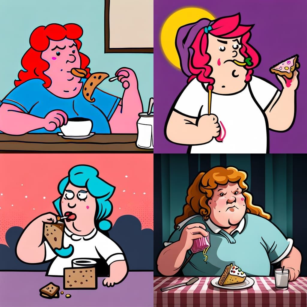 Humorous Portrait of a Witch Eating a Pop Tart