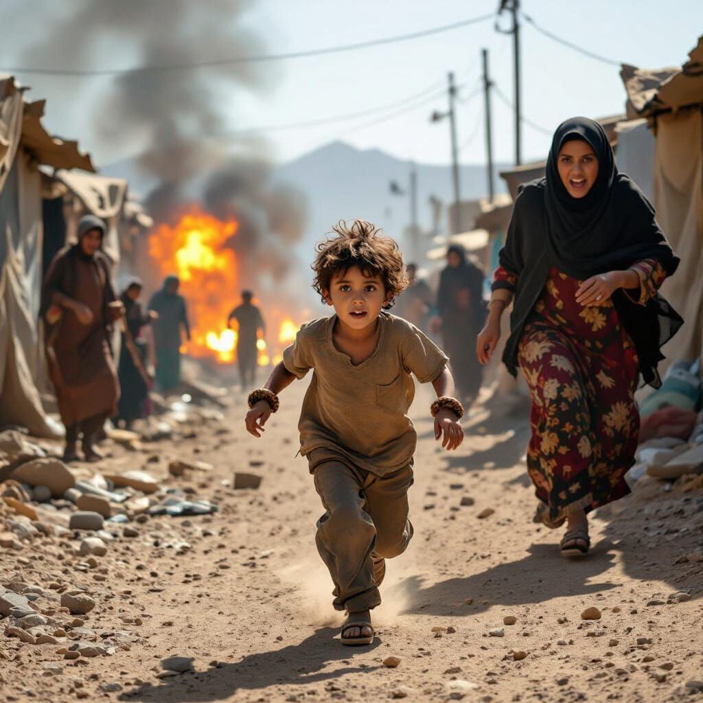 Refugee Camp Under Fire: A Boy's Flight