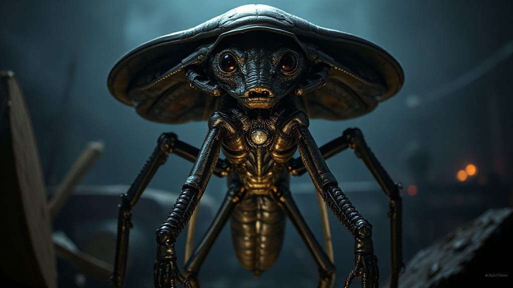 Insectoid Alien Menace Captured in Photorealistic Illustrati...