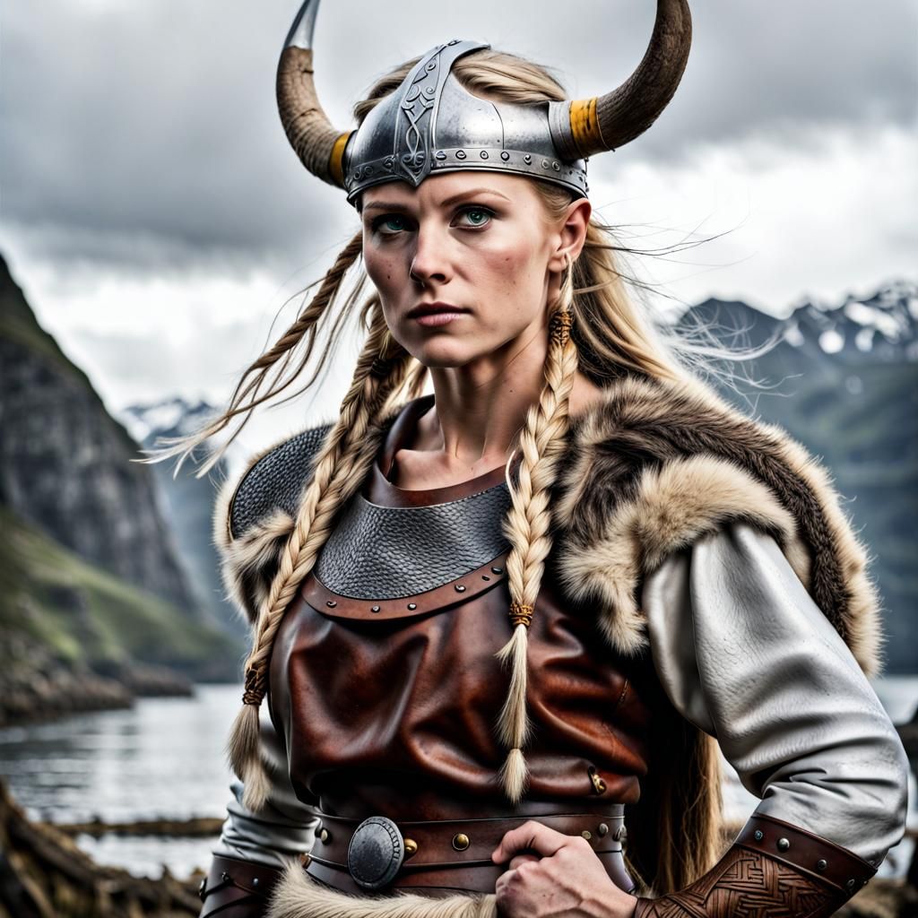 AI Generated Image of a Female Viking