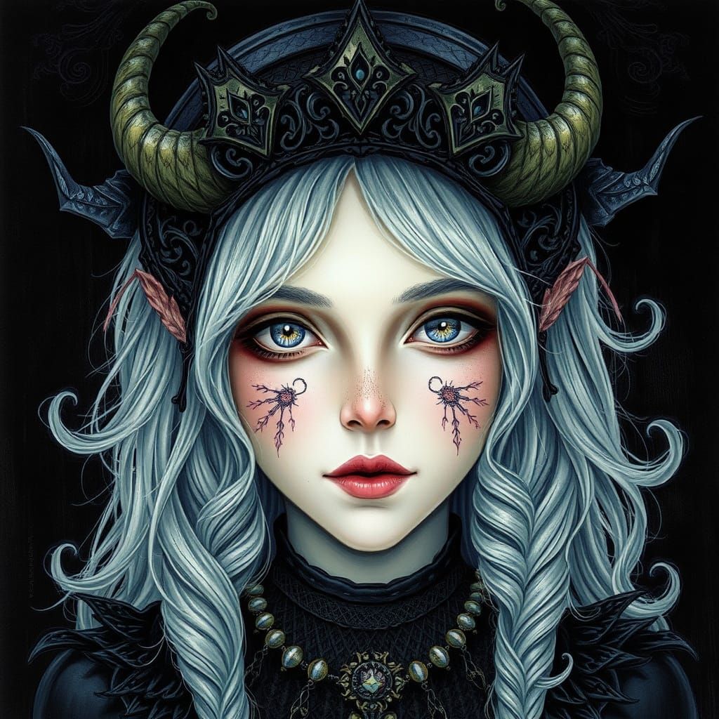 Fantasy Portrait in Gothic Dream Style