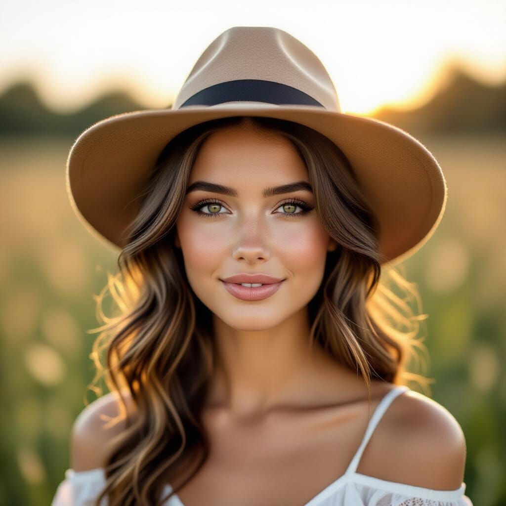 Striking Close-Up Portrait of a Beautiful Girl