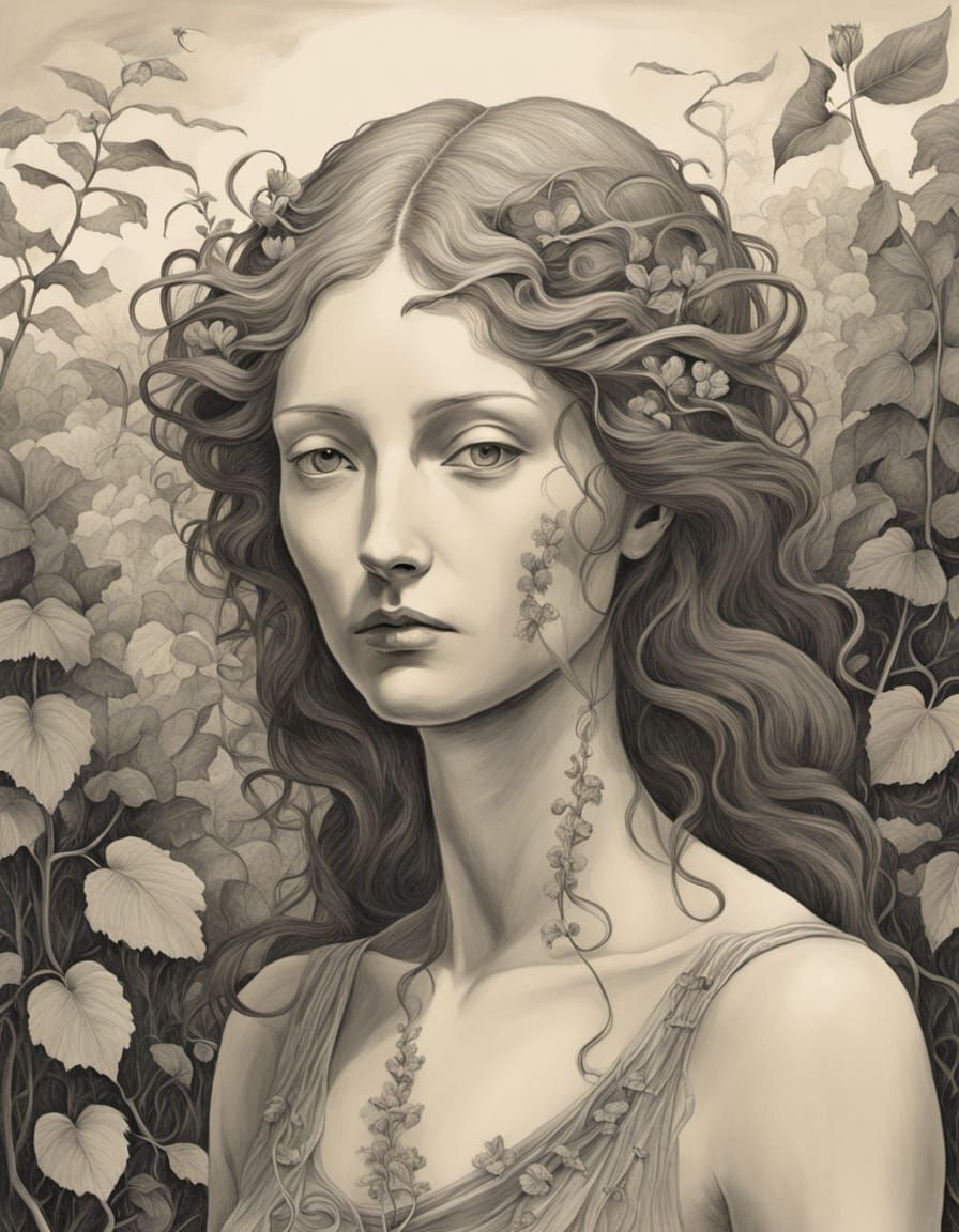 Stoic Woman: Tonalism with Sfumato Technique