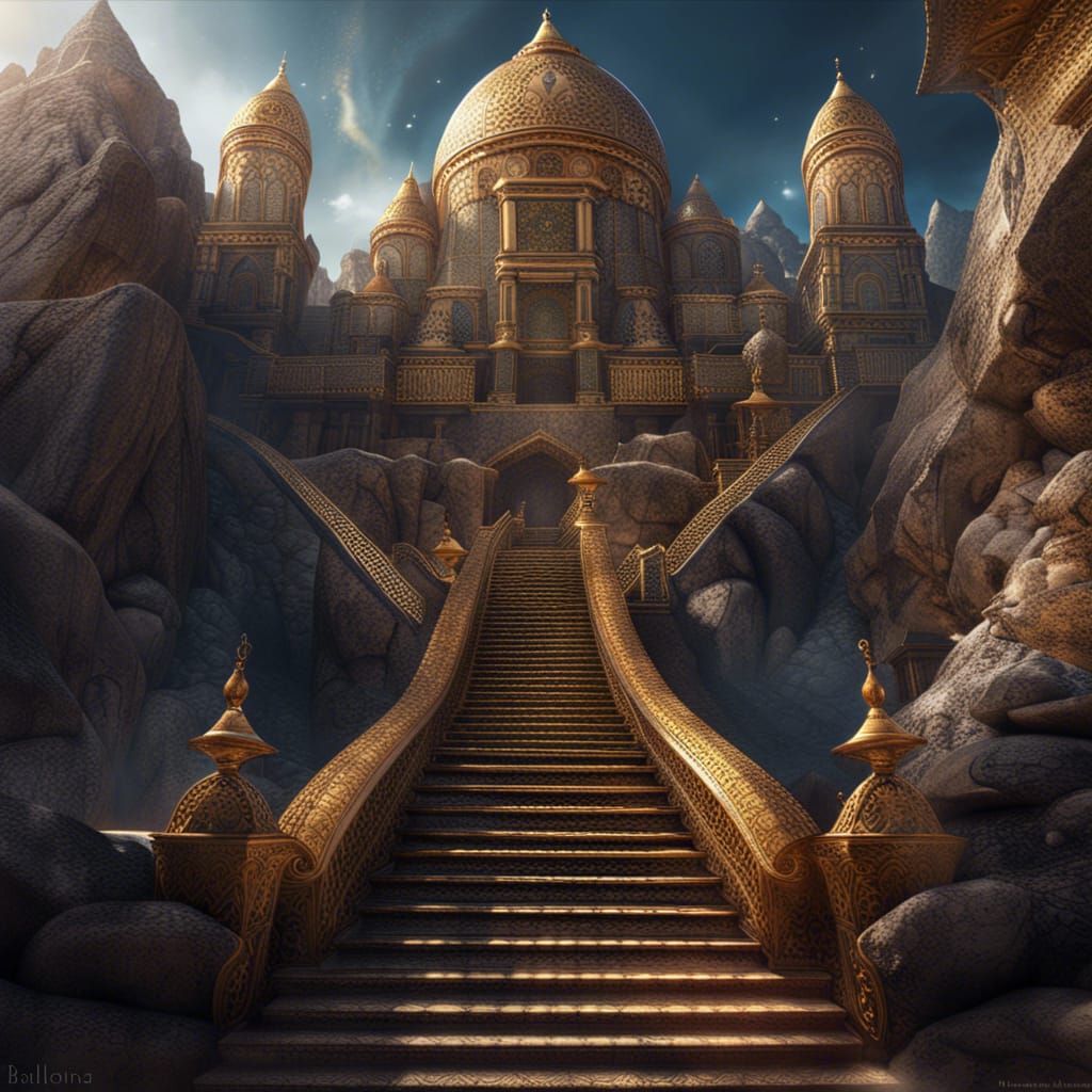 Babylonian Atlantis Landscape in Fantasy Concept Art