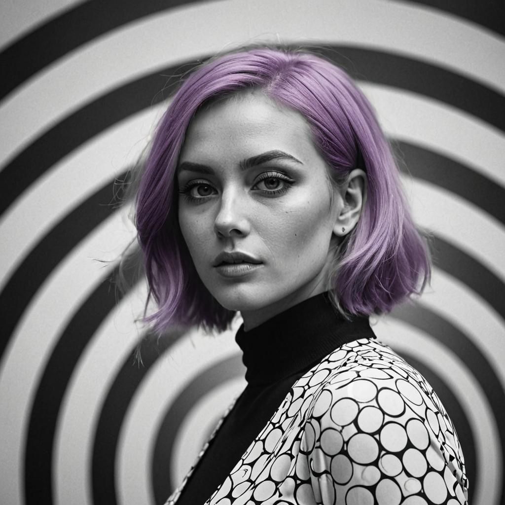 Monochrome Portrait with Selective Color Pop