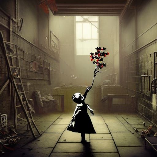 Dark Fantasy Banksy-Style Concept Art in 8K