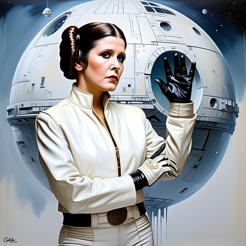 Princess Leia in Surrealist Salvador Dali Style