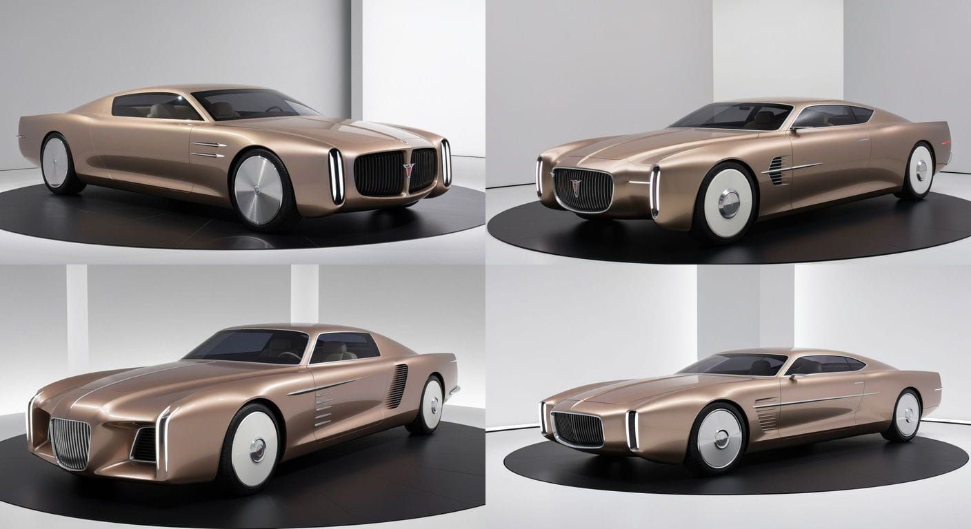 Futuristic Electric Grand Tourer Concept Car in Vapor Bronze