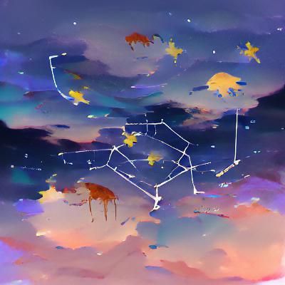 Vibrant Constellations Against a Dark Sky
