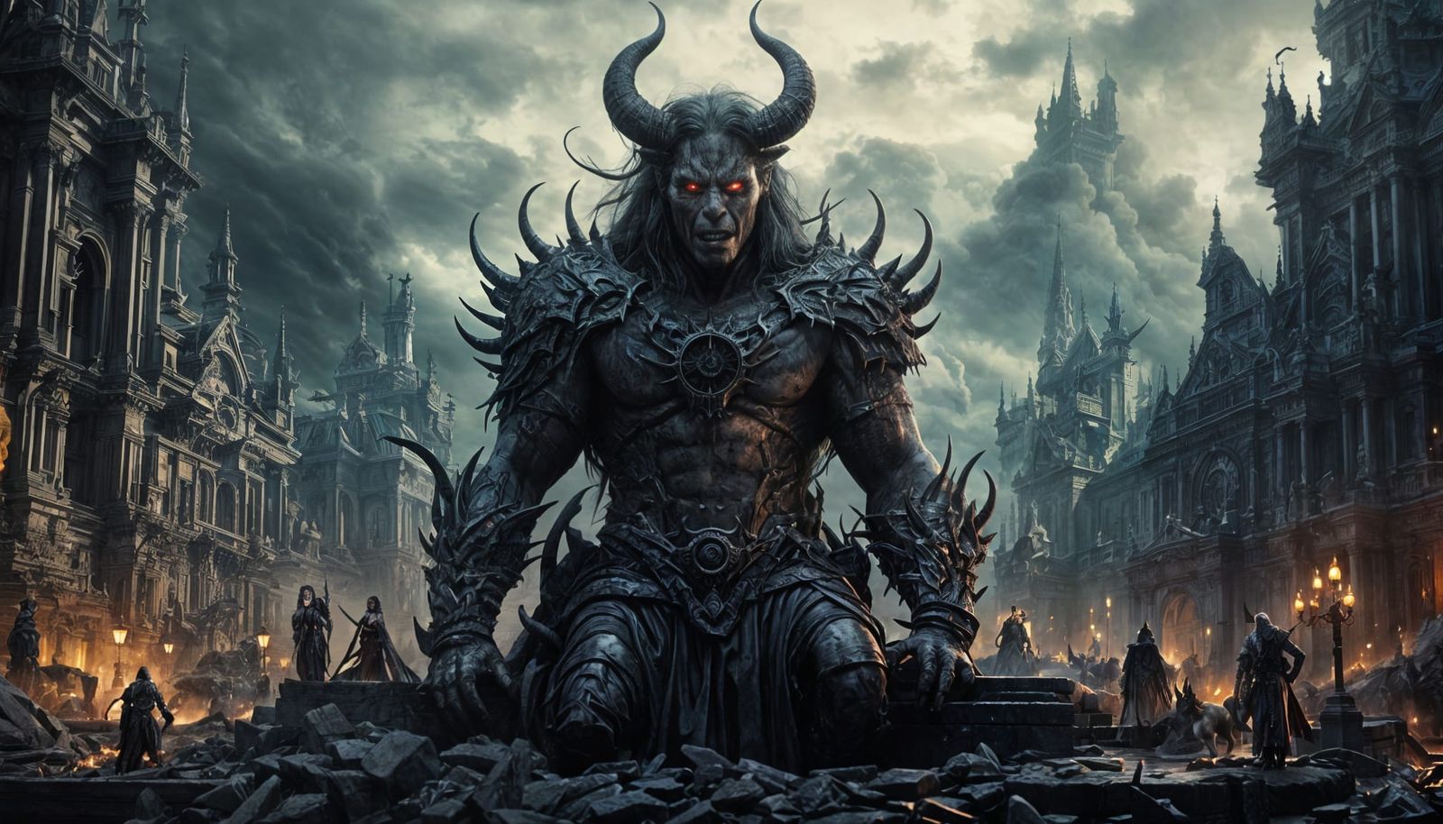 Beautiful Demon in Epic Digital Matte Painting
