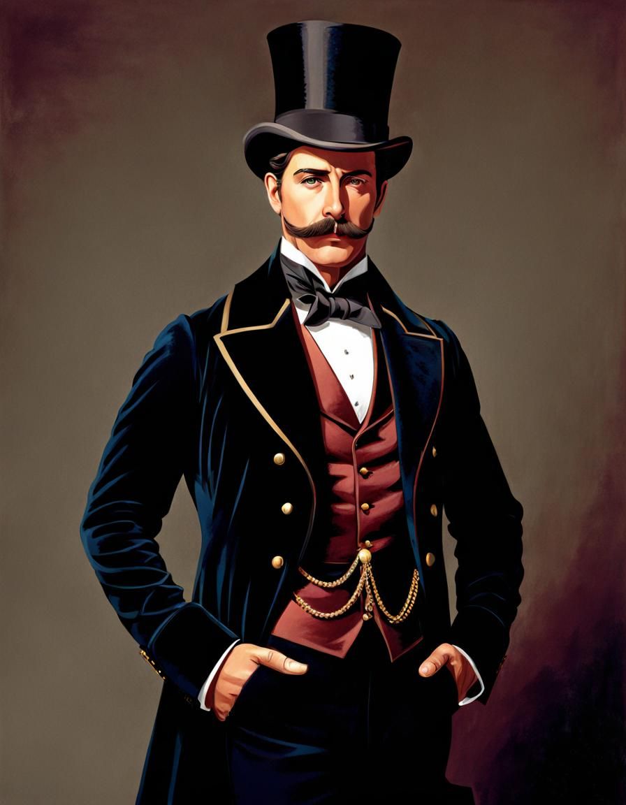 Victorian Gentleman Portrait in Classic Style