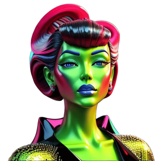 Psychedelic CGI Image in Vivid Colors, 8K