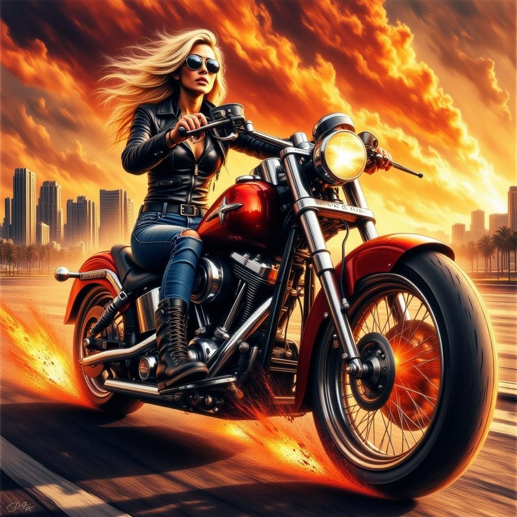 Fiery Female Rebel Rides into Apocalypse in Grindhouse Style