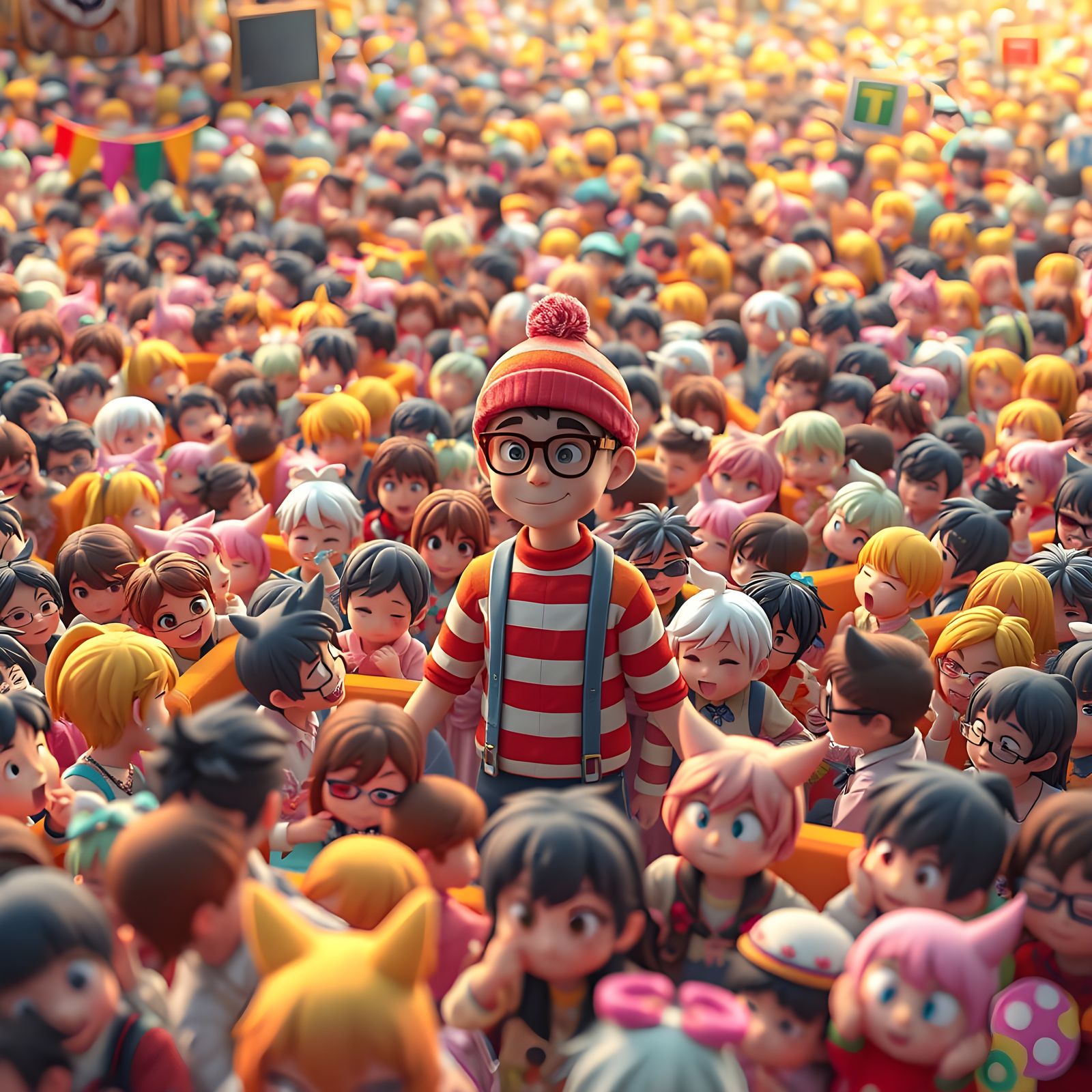 Vibrant Anime Lounge Scene