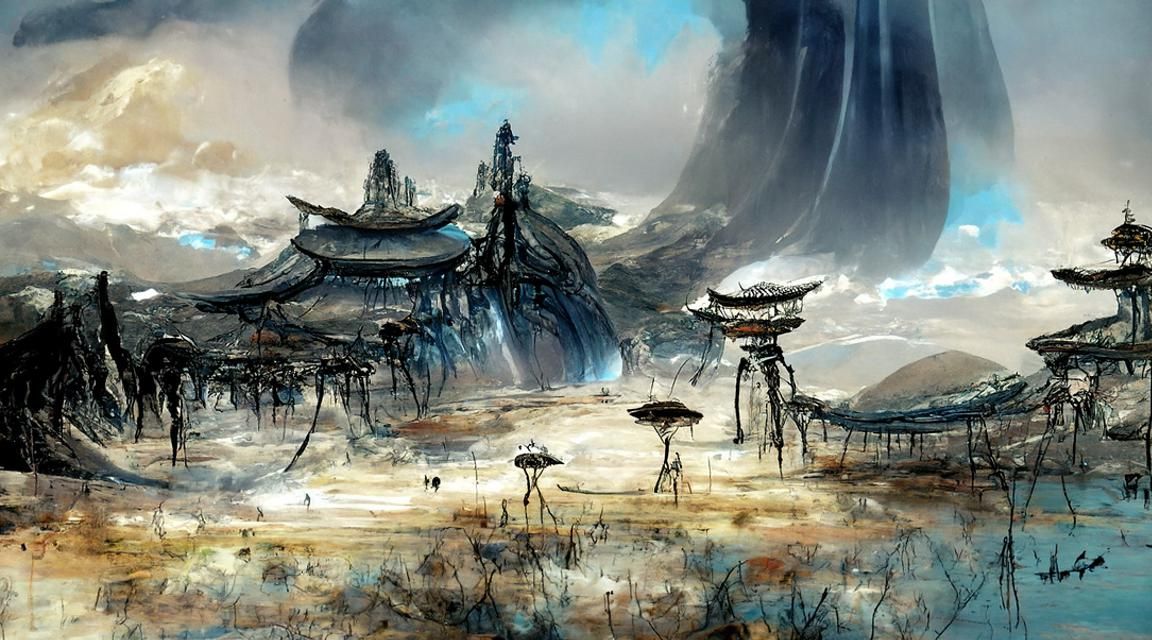 Extraterrestrial Landscape in Yuumei Style