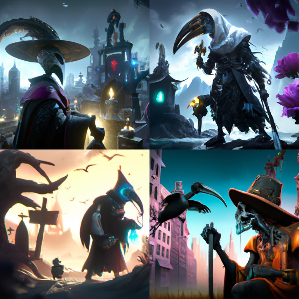 Plague Doctor of Death: Detailed Matte Painting