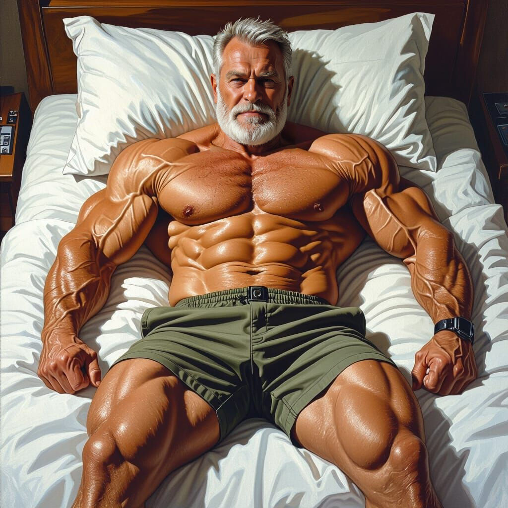 Muscular Bodybuilder Grandpa with Impressive Physique