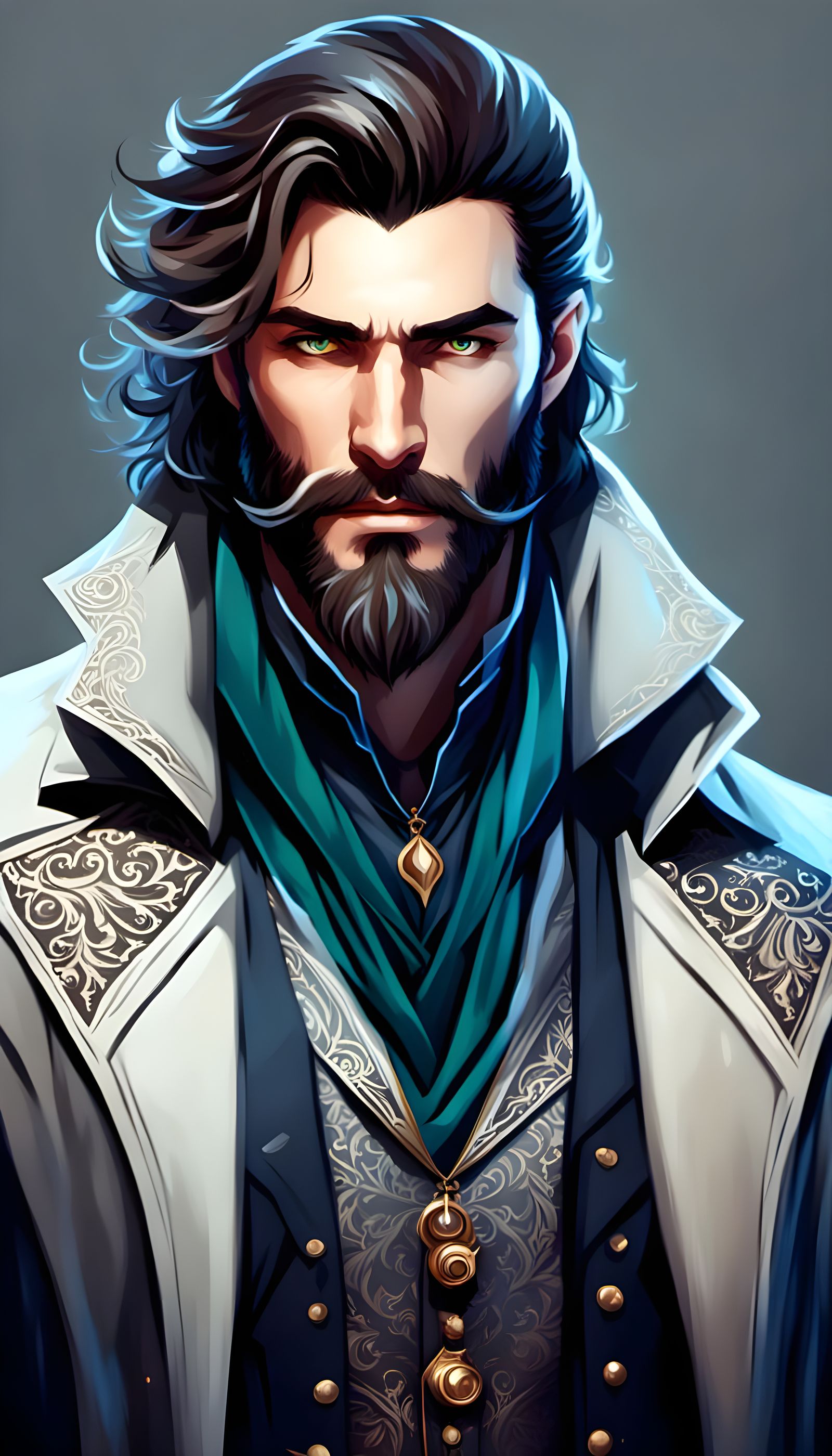 Dashing Young Mage in Arcane Attire