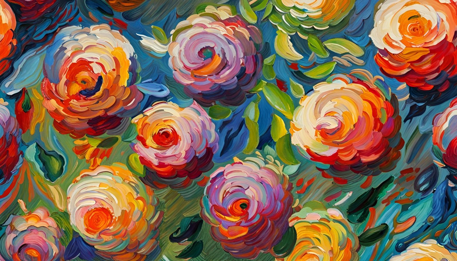 Expressionist Oil Painting with Impasto Texture