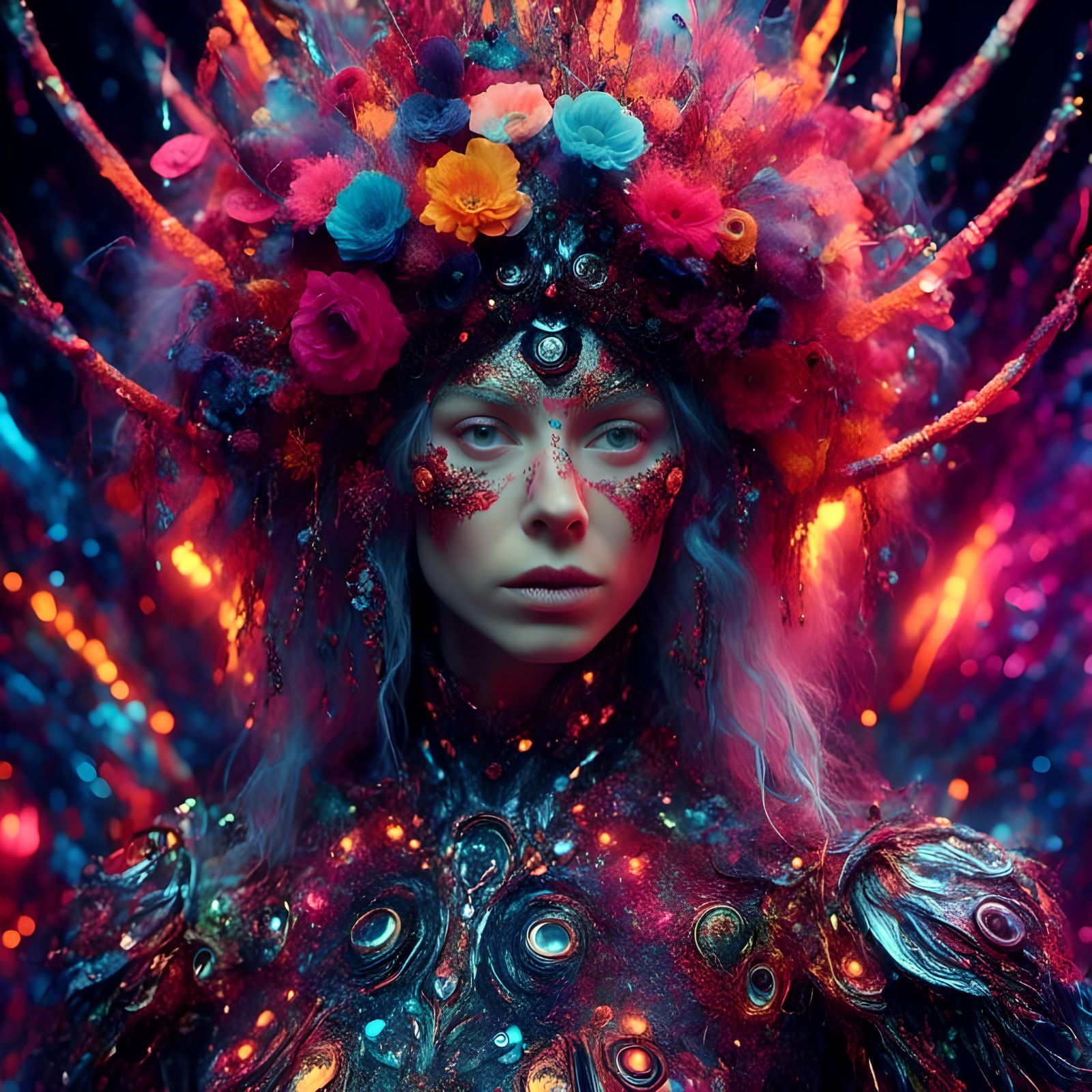 Psychedelic Sound-Suit Costume as Surreal Photography