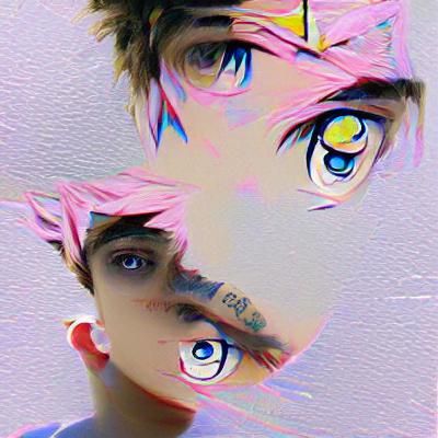 Anime Boy Portrait with Expressive Eyes