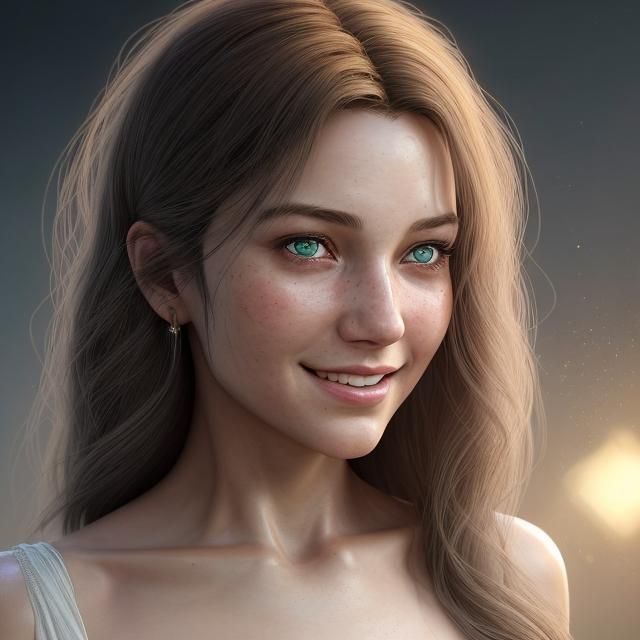 Elegant Woman Portrait in Concept Art Style