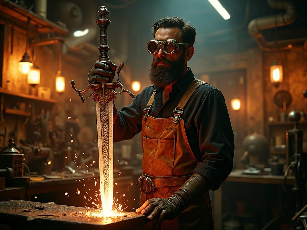Steampunk Metallurgist Unveils Sword of Damnation in Gritty ...