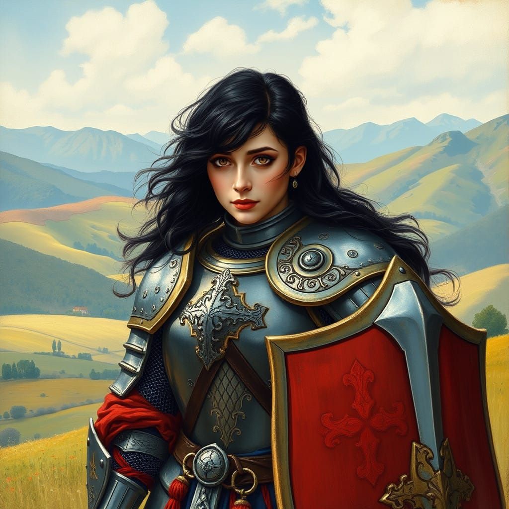 Cyrodil's Noble Knightess in Whimsical Medieval Splendor