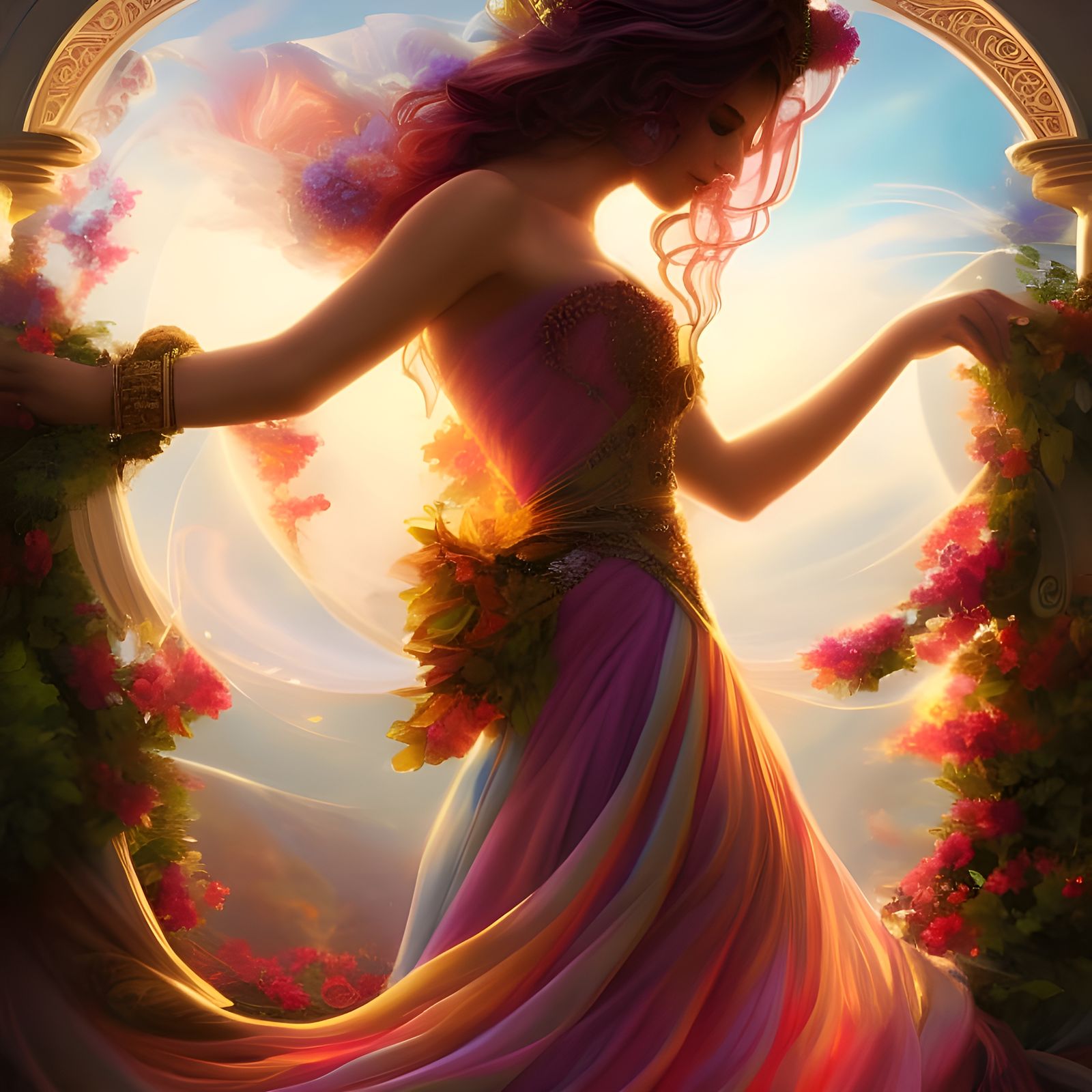 Hourglass Tree Princess in Fairycore Style