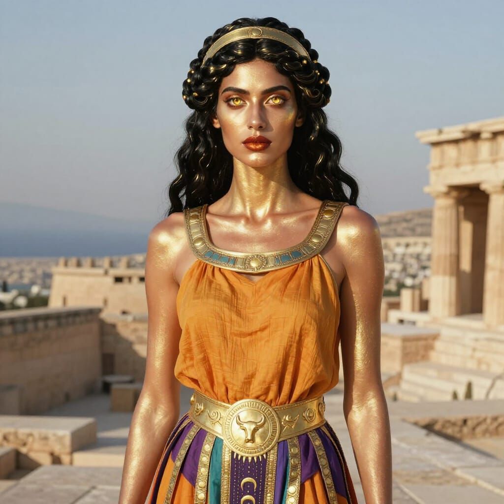 Ancient Woman Portrait in Photorealistic Style