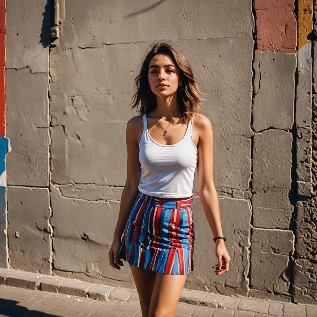 Argentinian Woman in Vibrant Buenos Aires Street