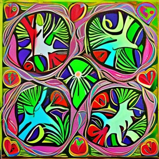 Psychedelic Clowns and Jesters in Oils