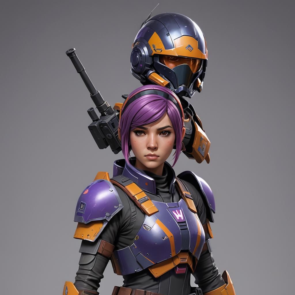 Sabine Wren in Detailed 3D Anime Art