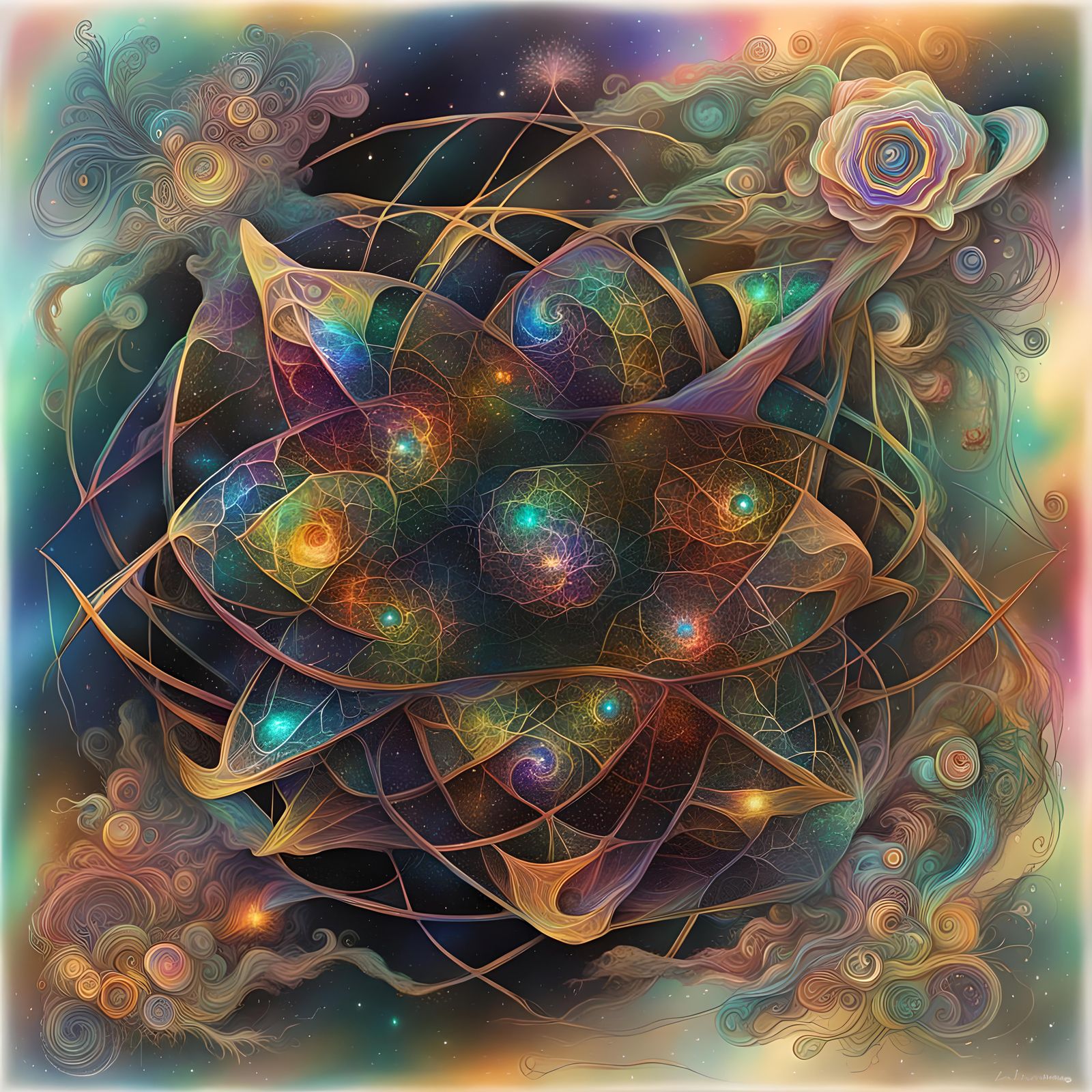Holographic Astral Cosmic Entanglement by Pablo Amaringo