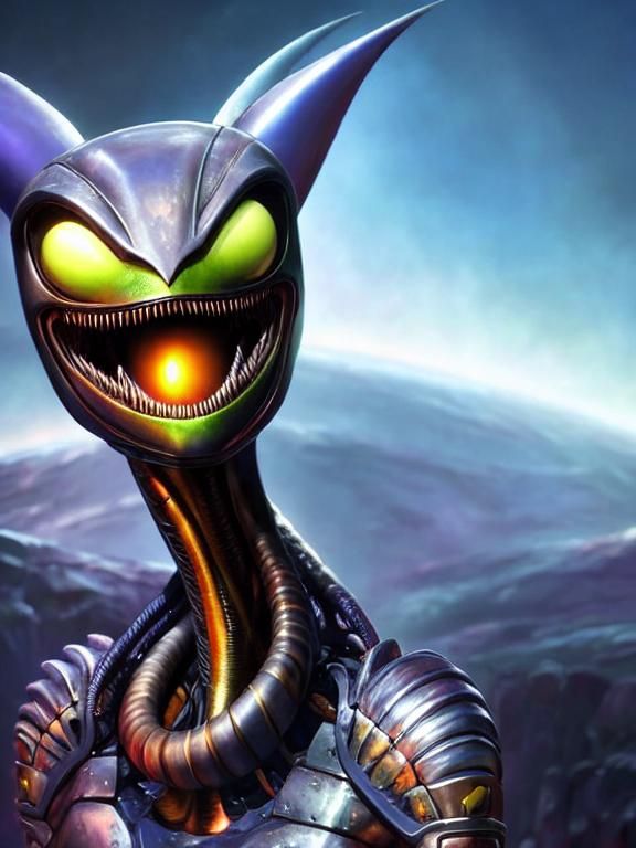 Cartoon Alien Arrested: 3D Render in Hollywood Style