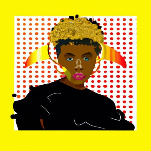 Pop Art Screen Print of Black Female Rapper