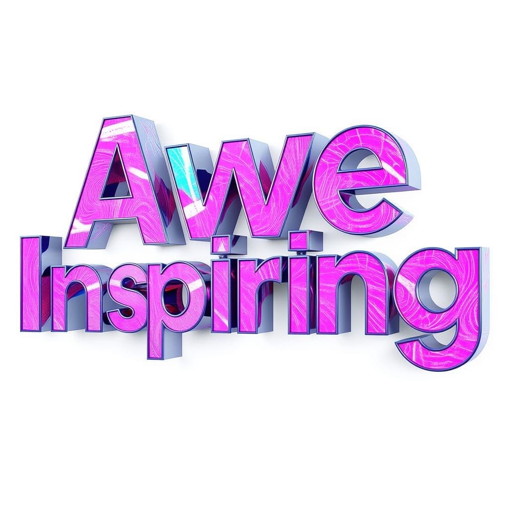 Neon Typographic Masterpiece