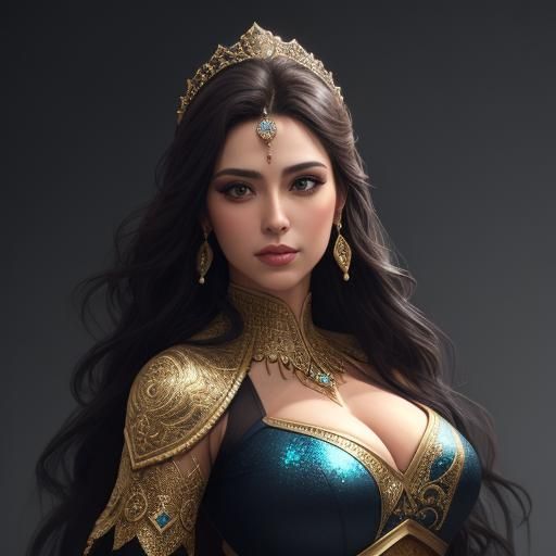 Hyperrealistic Portrait of a Sensual Arab Dancer