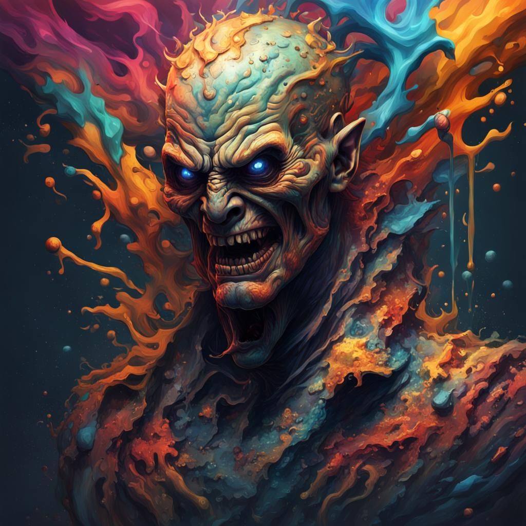 Hyperrealistic Nightmare Concept Art with Dramatic Lighting