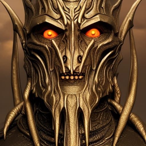 Realistic Sculpture of a Dark Lord Character