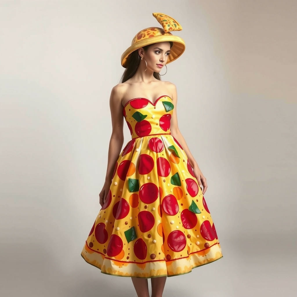 Woman's Pizza Dress: A Slice of Style
