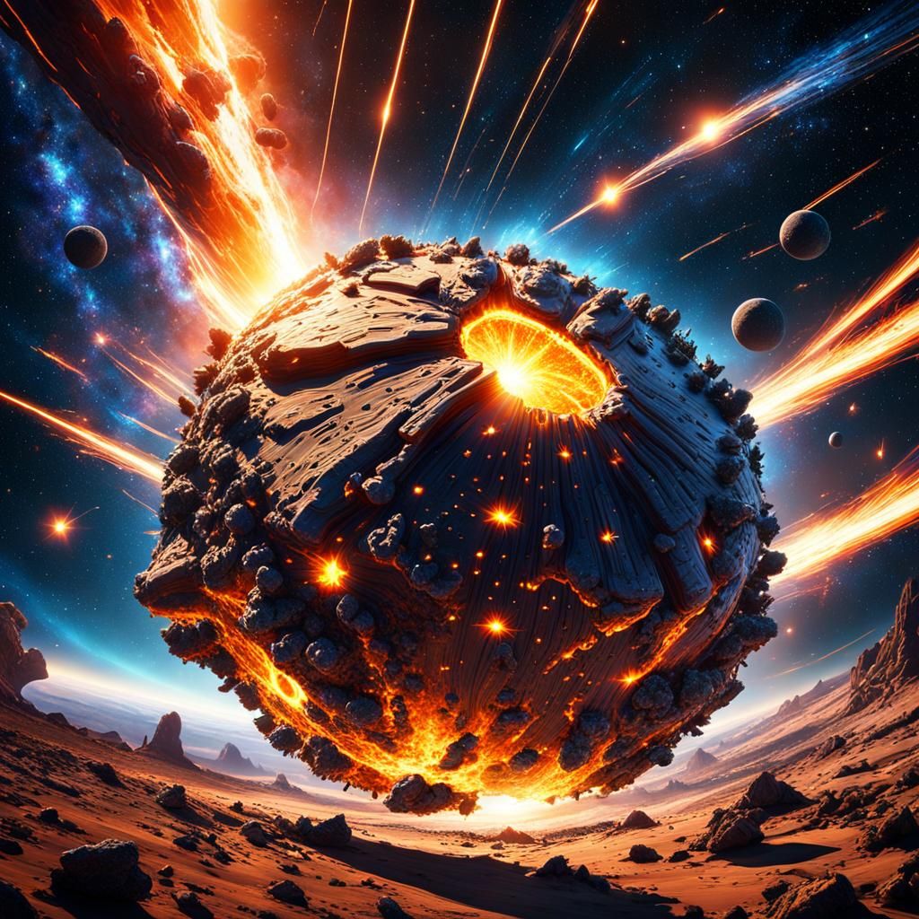 Meteor with TDZ Carving Soaring Through Space