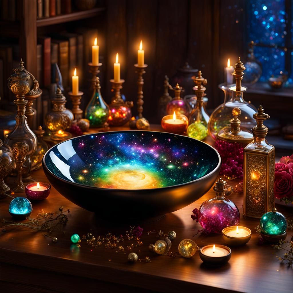 Starlight Bowl Reflects Fantasy World, Fantasycore Art