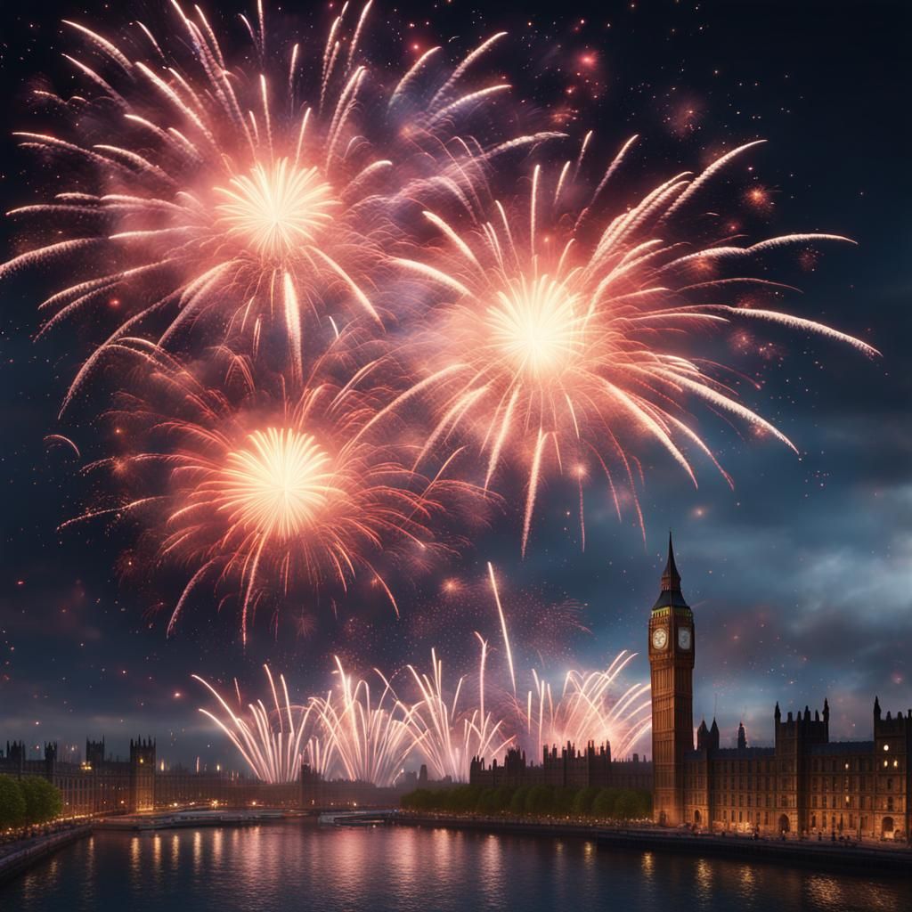 Fireworks Over London: A Digital Masterpiece